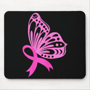 Pink Ribbon Butterfly _ Breast Cancer Mouse Pad