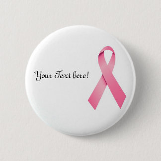 Pink Ribbon Button