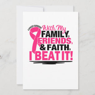 Pink Ribbon Cancer Survivor Friends Family And Fai Save The Date