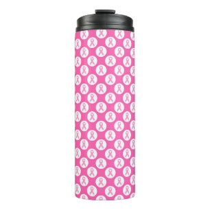 Pink Ribbon Circle – Breast Cancer Awareness Thermal Tumbler
