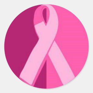 Pink Ribbon Classic Round Sticker