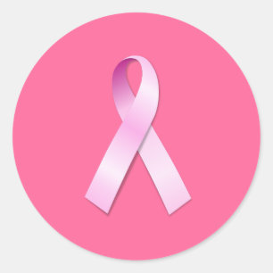Pink Ribbon Classic Round Sticker