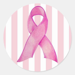 Pink Ribbon Classic Round Sticker