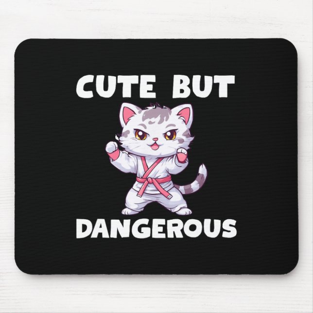 Pink Ribbon Coquette Bow Boxing Gloves Breast Canc Mouse Pad (Front)