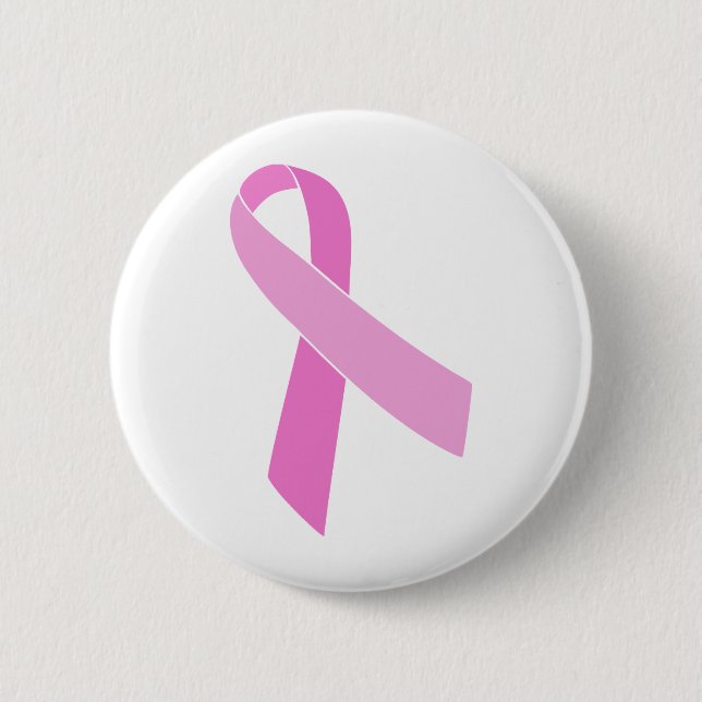 Pink Ribbon Customisable 6 Cm Round Badge (Front)