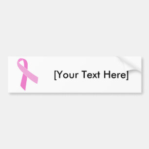 Pink Ribbon Customisable Bumper Sticker