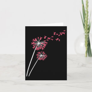 Pink Ribbon Dandelion Breast Cancer Awareness Men Card