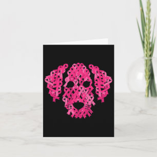 Pink Ribbon Dog Inspirational Breast Cancer Awaren Card