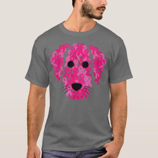Pink Ribbon Dog Inspirational Breast Cancer Awaren T-Shirt