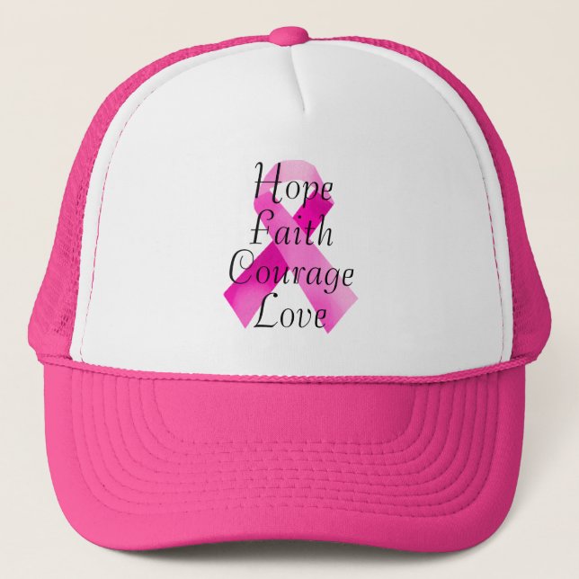 Pink Ribbon Faith Hat (Front)