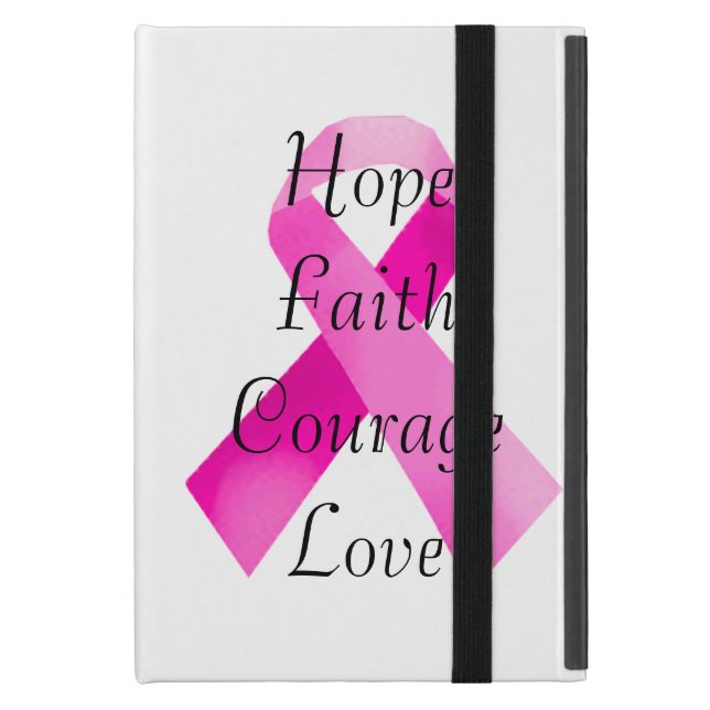 Pink Ribbon Faith iPad Mini Case (Front Closed)