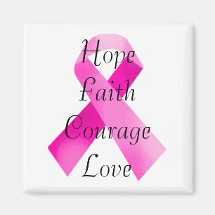 Pink Ribbon Faith Magnet