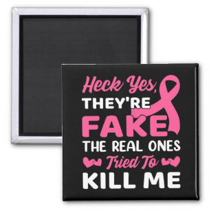 Pink Ribbon Fighter Warrior Breast Cancer  Magnet