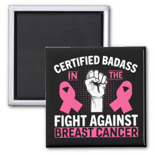 Pink Ribbon Fighter Warrior Breast Cancer  Magnet