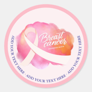 Pink Ribbon Formal Cancer Awareness Fundraiser Classic Round Sticker