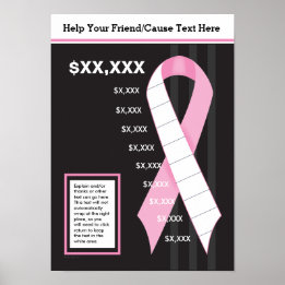 Pink Ribbon Fundraising Poster