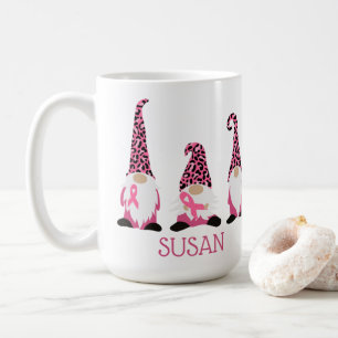 Pink Ribbon Gnomes Breast Cancer Awareness  Coffee Mug