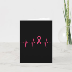 Pink Ribbon Heartbeat Breast Cancer Awareness Gift Card