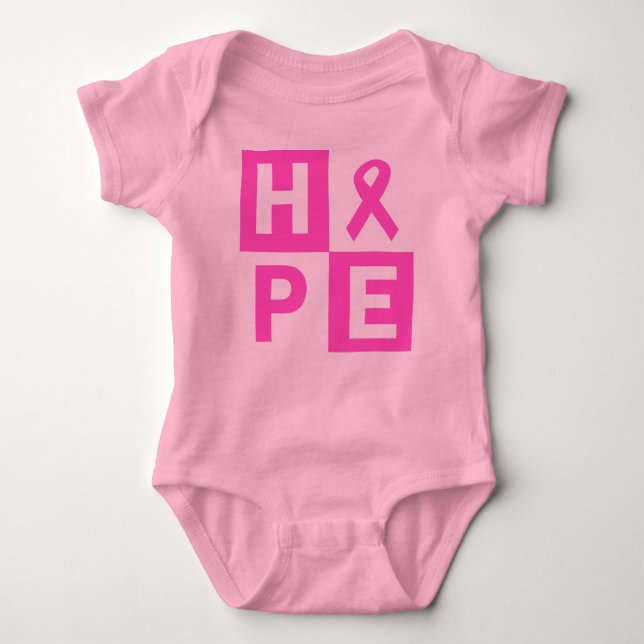 Pink Ribbon Hope Baby Bodysuit (Front)