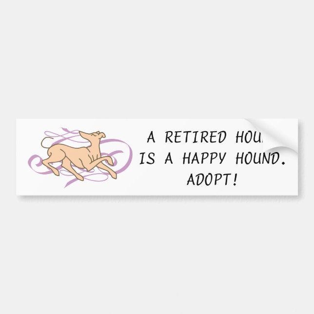 Pink Ribbon Hound Bumper Sticker (Front)