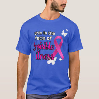 Pink Ribbon Invisible Illness Awareness T-Shirt
