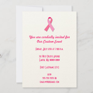 Pink Ribbon Invitation