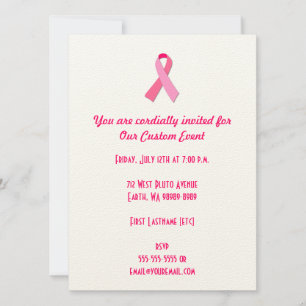 Pink Ribbon Invitation