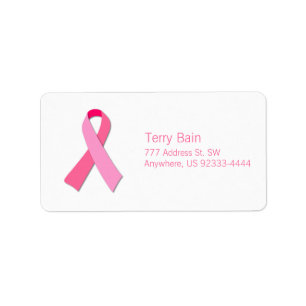 Pink Ribbon Label