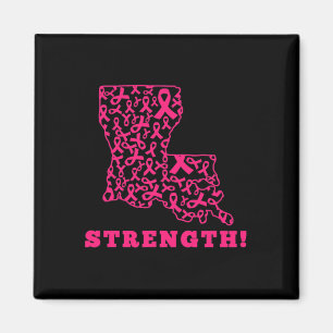 Pink Ribbon Louisiana La Breast Cancer Fight Suppo Magnet