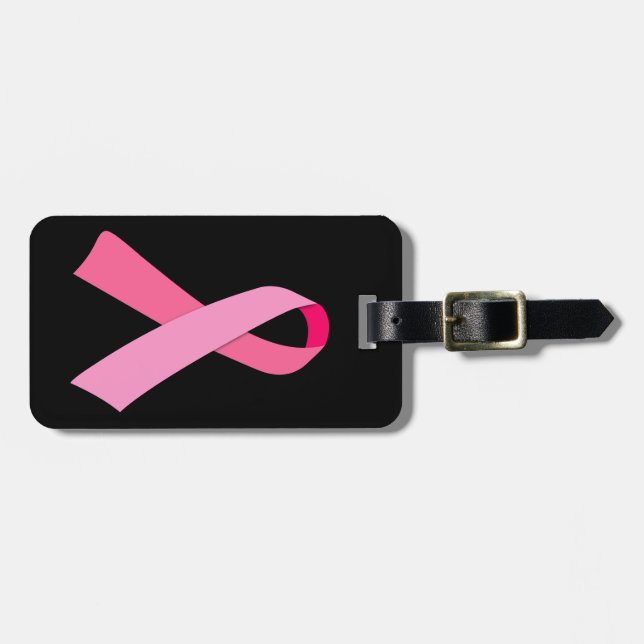 Pink Ribbon Luggage Tag (Front Horizontal)