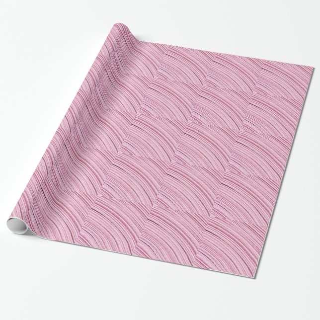 Pink Ribbon Macro Wrapping Paper (Unrolled)