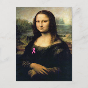 Pink Ribbon Mona Lisa Postcard