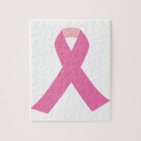 Pink ribbon of breast cancer awareness