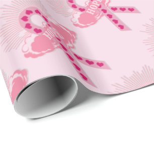 Pink Ribbon Of Hope Pink Wrapping Paper