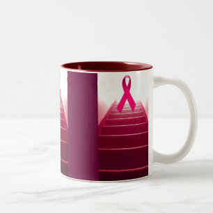 Pink Ribbon of Hope_ Two-Tone Coffee Mug
