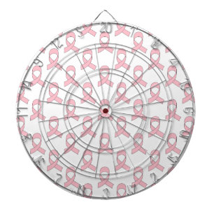 Pink Ribbon Pattern Dartboard
