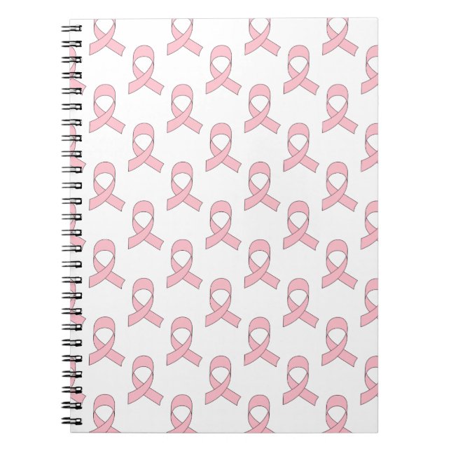 Pink Ribbon Pattern Notebook (Front)