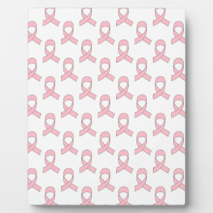 Pink Ribbon Pattern Plaque