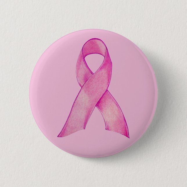 Pink Ribbon pink Button (Front)
