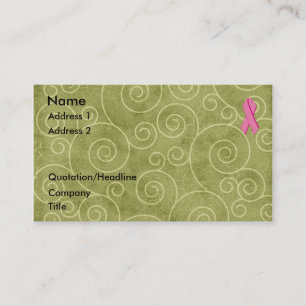 Pink Ribbon Profile Card U Customise