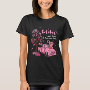 Pink Ribbon Pumpkin Truck Sloth Breast Cancer T-Shirt