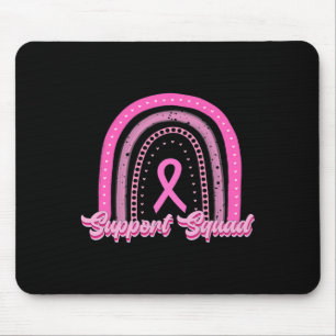 Pink Ribbon Rainbow Support Squad Breast Cancer Wa Mouse Pad