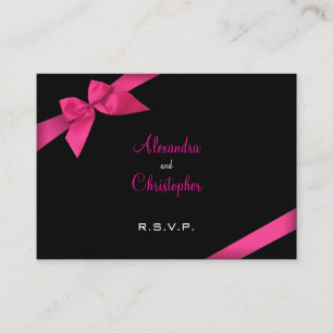 Pink Ribbon RSVP Minicard 2 Enclosure Card