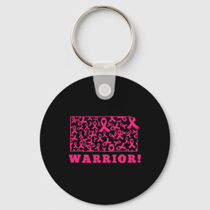 Pink Ribbon State Kansas Ks Breast Cancer Fight Su Key Ring