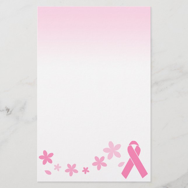 Pink Ribbon Stationery (Front)