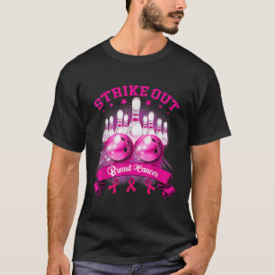 Pink Ribbon Strike Out Breast Cancer Awareness T-Shirt