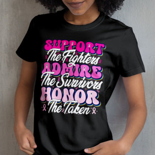 Pink Ribbon Support Admire Honour Breast Awareness T-Shirt