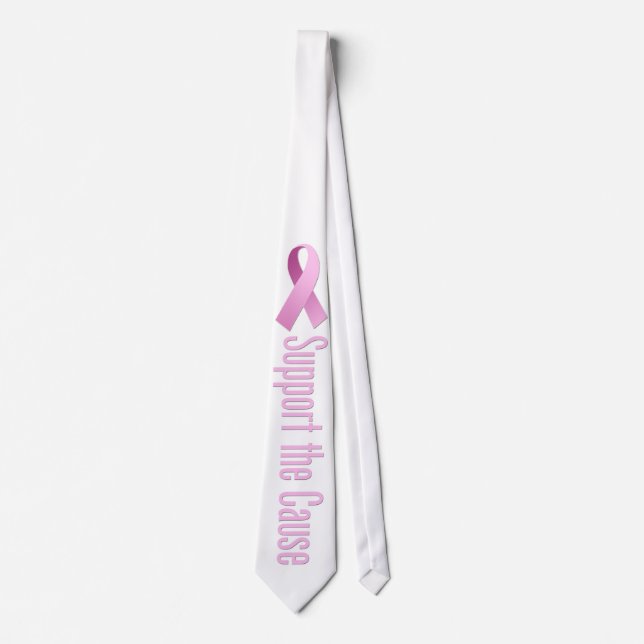Pink Ribbon - Support the Cause Tie (Front)