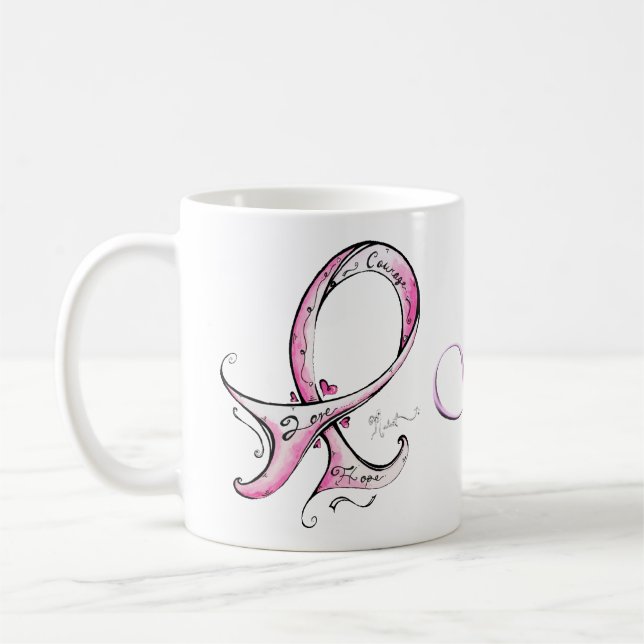Pink Ribbon Survivor Coffee Mug (Left)