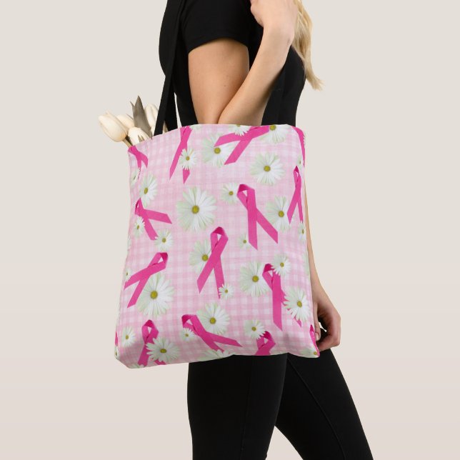 pink ribbon symbols tote bag (Close Up)